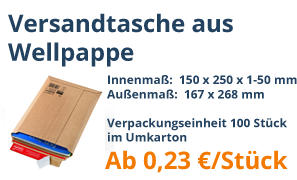 Versandtasche aus Wellpappe