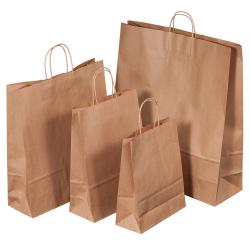 Papiertragetasche, braun, 32x14x42cm, 18 liter 