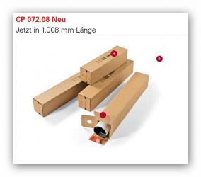 CP 072.08 Planversandbox die Alternative zur Versandhülse  1020 x 115 x 115mm, B0, braun 