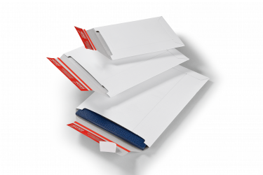 CP 012.00 Vollpappen Versandtasche in Weiß 160 x 175 x 0-30mm 