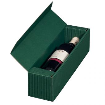 Geschenkverpackung "grün" f. 1 Weinflasche 